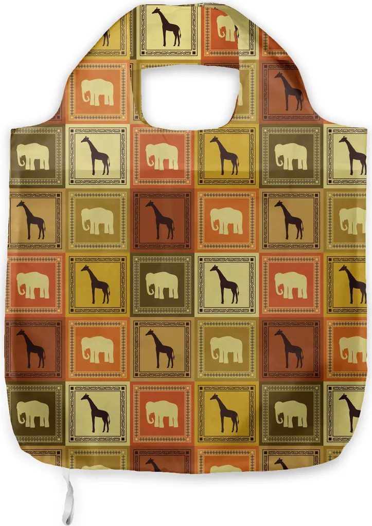 Tote Bag Safari ABAKUHAUS Animal Print - Borsa Stoffa Riutilizzabile