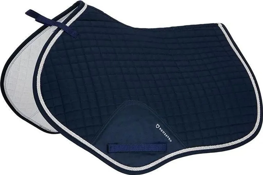 Equestro Tapis de Selle de Saut Bleu Full - Chabraque de Saut d'Obstacles