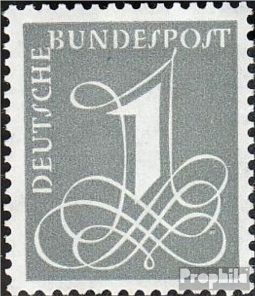 Briefmarken BRD (BR.Deutschland) 1958 Mi 285X (kompl.Ausg.) gestempelt Ziffernzeichnung