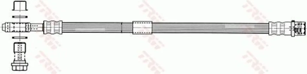 Flexible de frein hydraulique renforcé pour VW Passat 3B TRW PHD935 OE