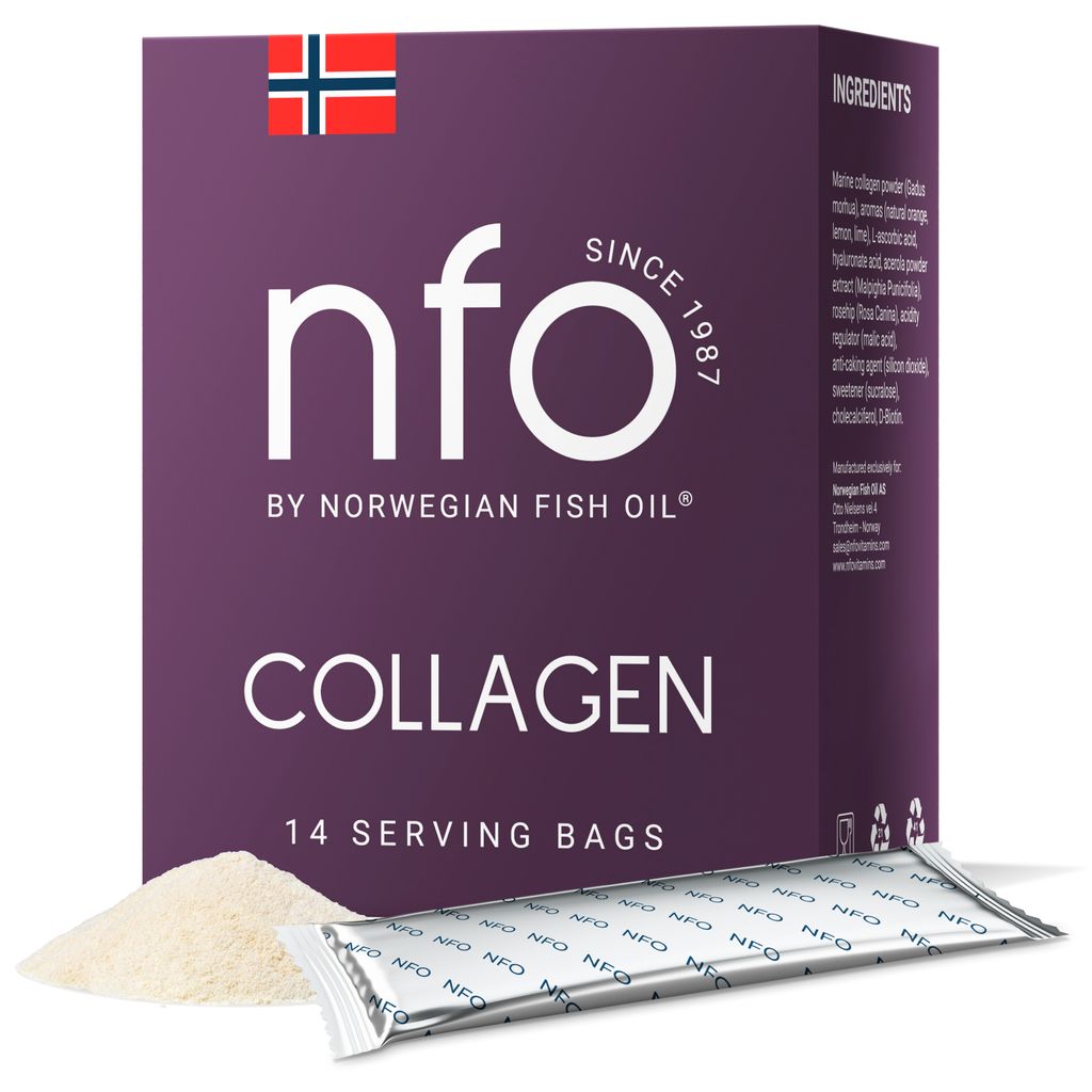 NFO Marine Kollagen - für Hautelastizität, Haare und Gelenke - mit Biotin und Hyaluronsäure [14 Sachets]