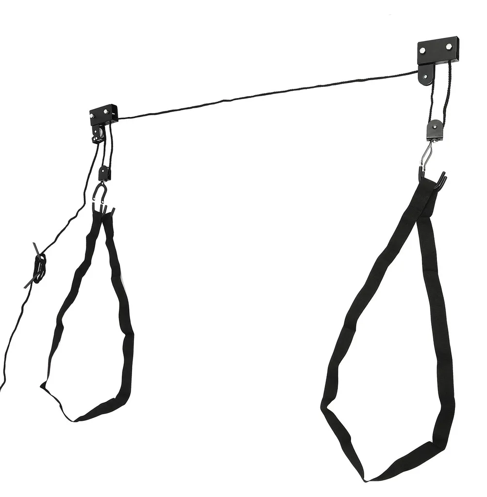 Lève-kayak pour Garage et Atelier - Gagnez de la Place au Sol en Noir