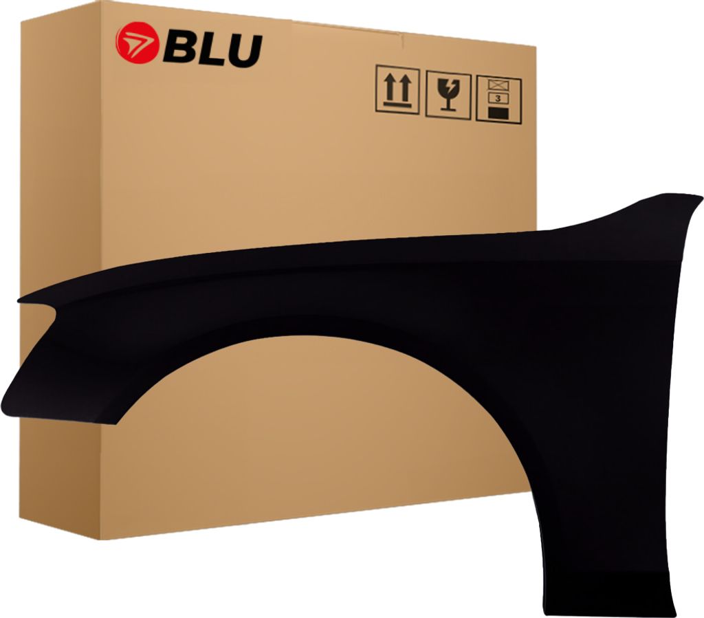 BLU Kotflügel Passend für Audi A4 B8 S4 LY9T Links Schwarz BrillantSchwarz | 2011-2015 | Vorderseite Vorne | Lackiert | Einbaufertig