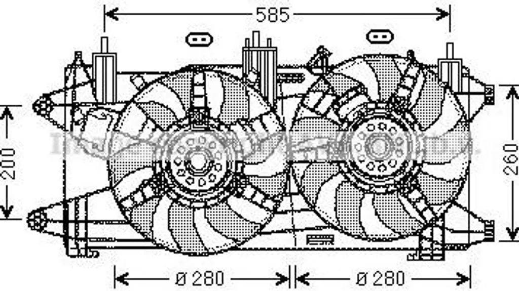 Ventilateur moteur AVA FT7569 haute résistance pour Doblo 51755591