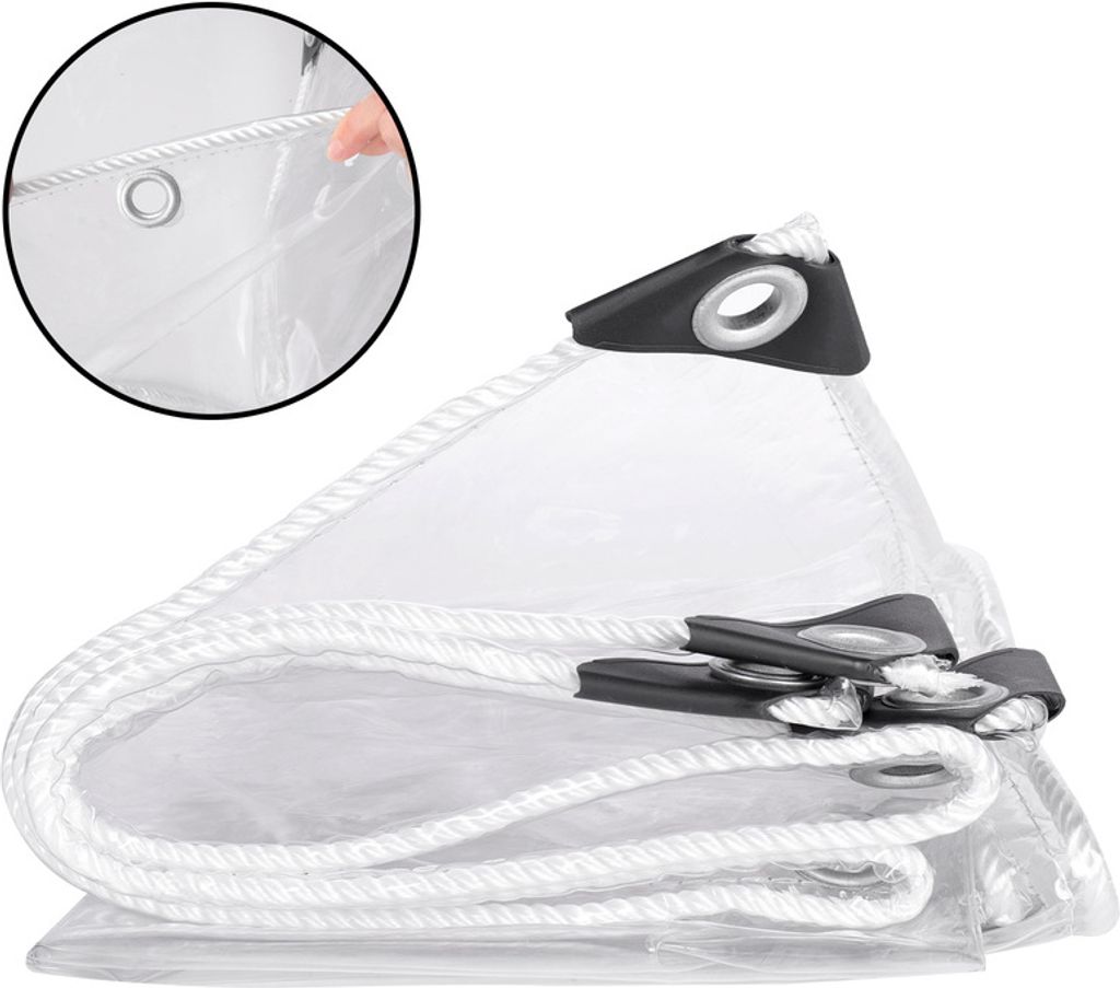 (2 x 2,5 m) Regenschutz, wasserdichte transparente Produktbild 6