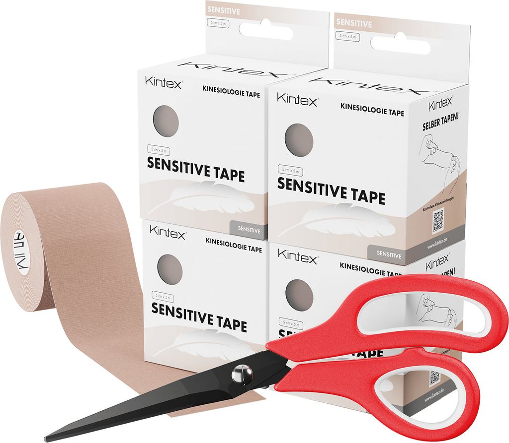 Kintex Kintesiologie Set "Sensitive Tape" Beige Produktbild 