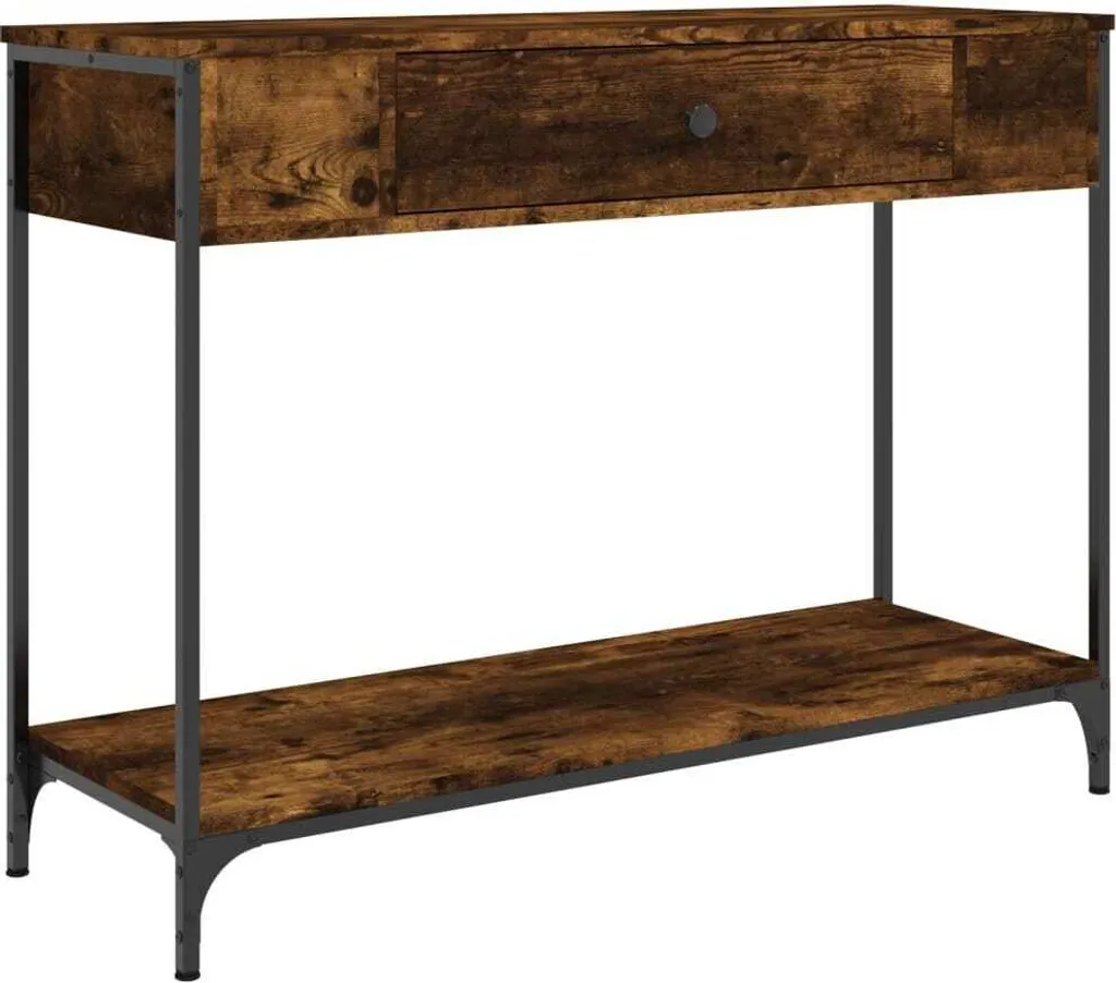 Offerta Tavolo Consolle vidaXL 100x34,5x75 cm Rovere Fumé