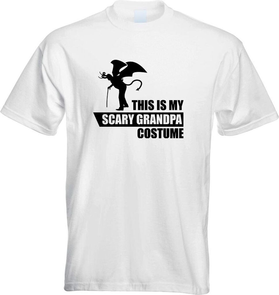 Kiwistar - T-Shirt - Weiss - My Scary Grandpa Costume Motiv Bedruckt Funshirt Design Print - mit Motiv Bedruckt - Funshirt Design - Sport - Freizei...