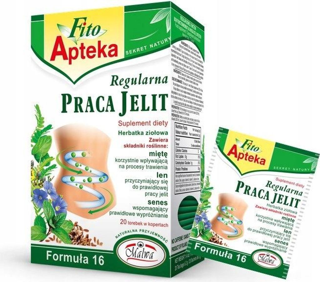 Herbata ziołowa Mieszanka na pracę jelit Malwa 20 saszetek Obrázek produktu 