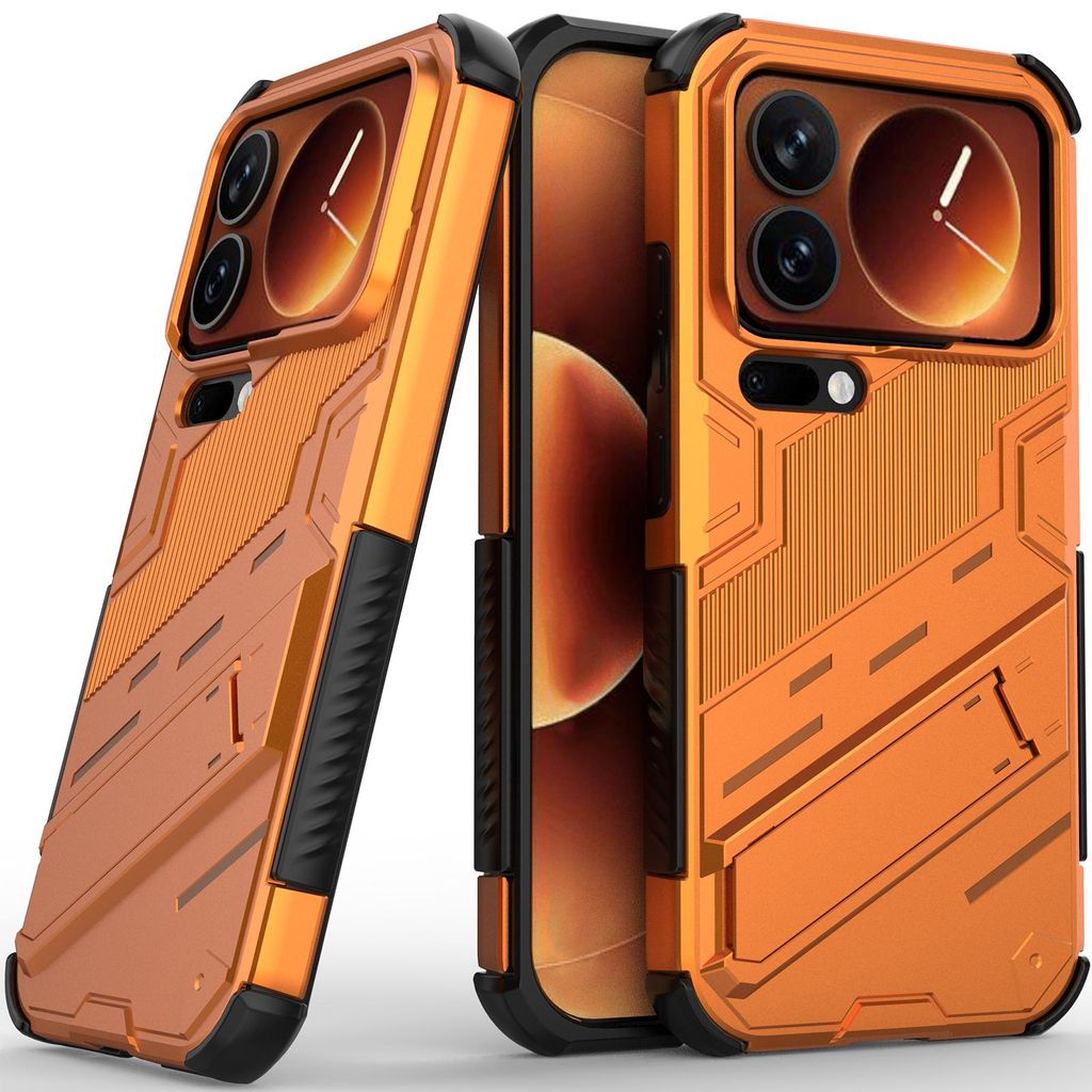 Armor Hülle für Xiaomi 17 Pro Hybrid PC TPU Bumper Stoßfestes Schutzhülle mit Standfunktion Orange