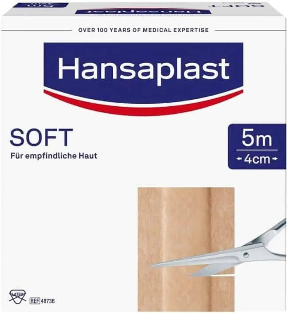 Hansaplast Soft 5m x 6cm - Cerotto Delicato per Pelli Sensibili Rotolo