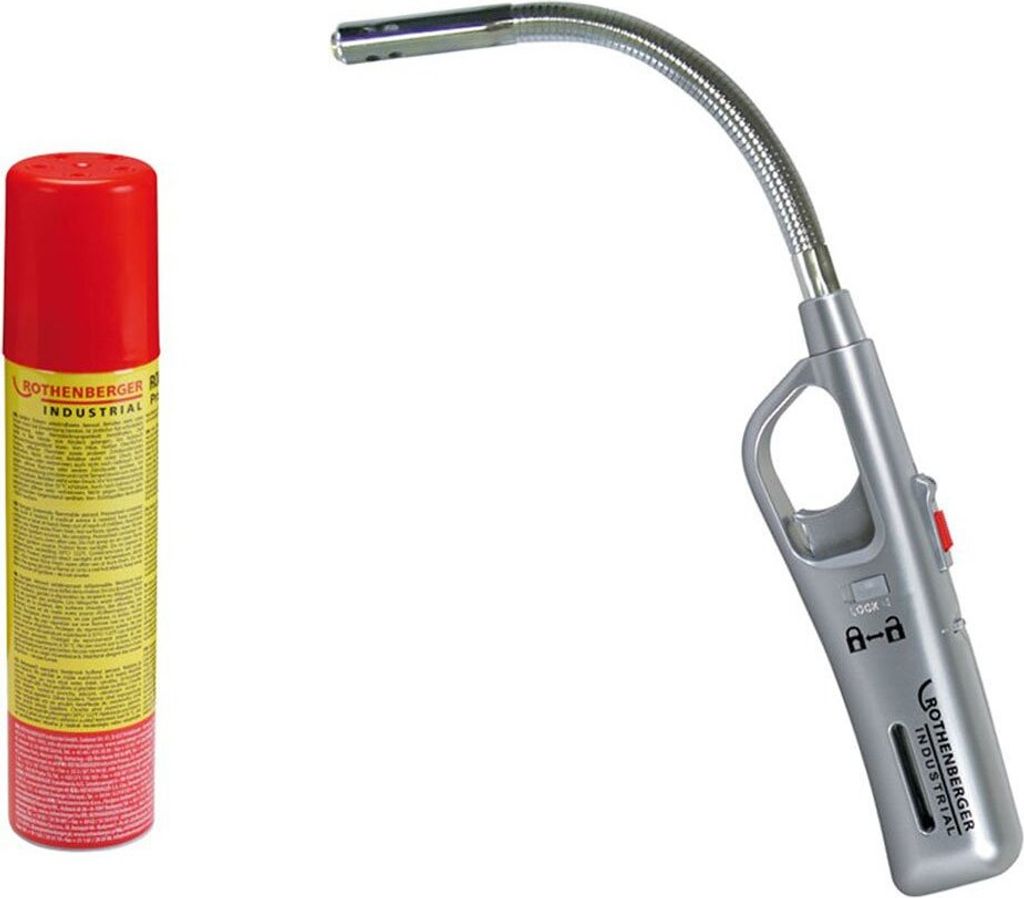 ROTHENBERGER Industrial Gasanzünder Schwanenhals inkl. 1x Rofill Gas 100 ml - 1500005163