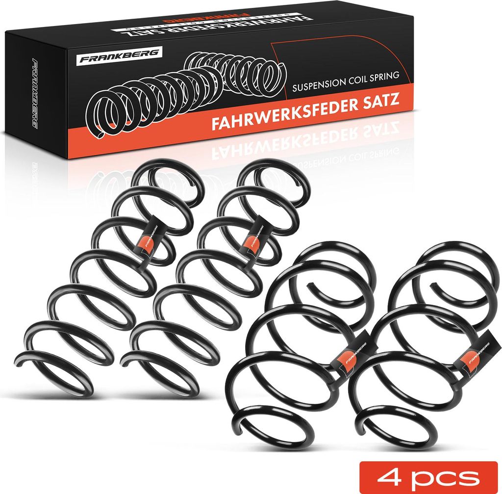Frankberg 4x Fahrwerksfeder Vorne Hinten für Renault Grand Scénic III JZ0/1 2.0L
