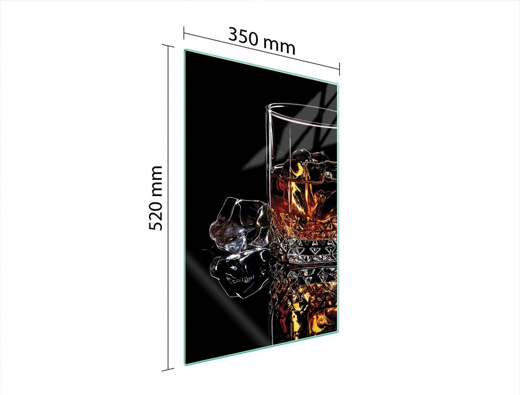 Glasschneidebrett 35x52 Whisky
