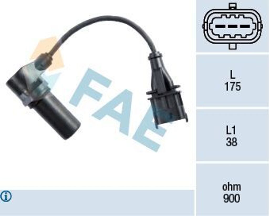 FAE 79222 Kurbelwellensensor Impulsgeber für FIAT DUCATO Kasten (244) 175mm