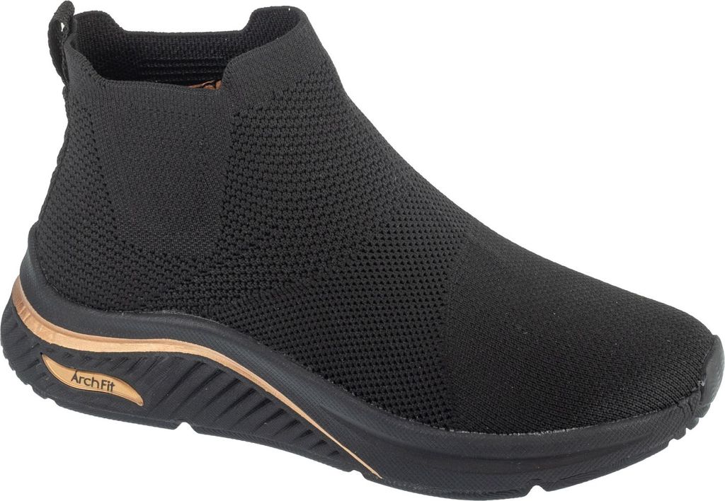 Skechers Arch Fit S-Miles - Sock Walk 155580-BBK, Sportschuhe, Damen, Schwarz