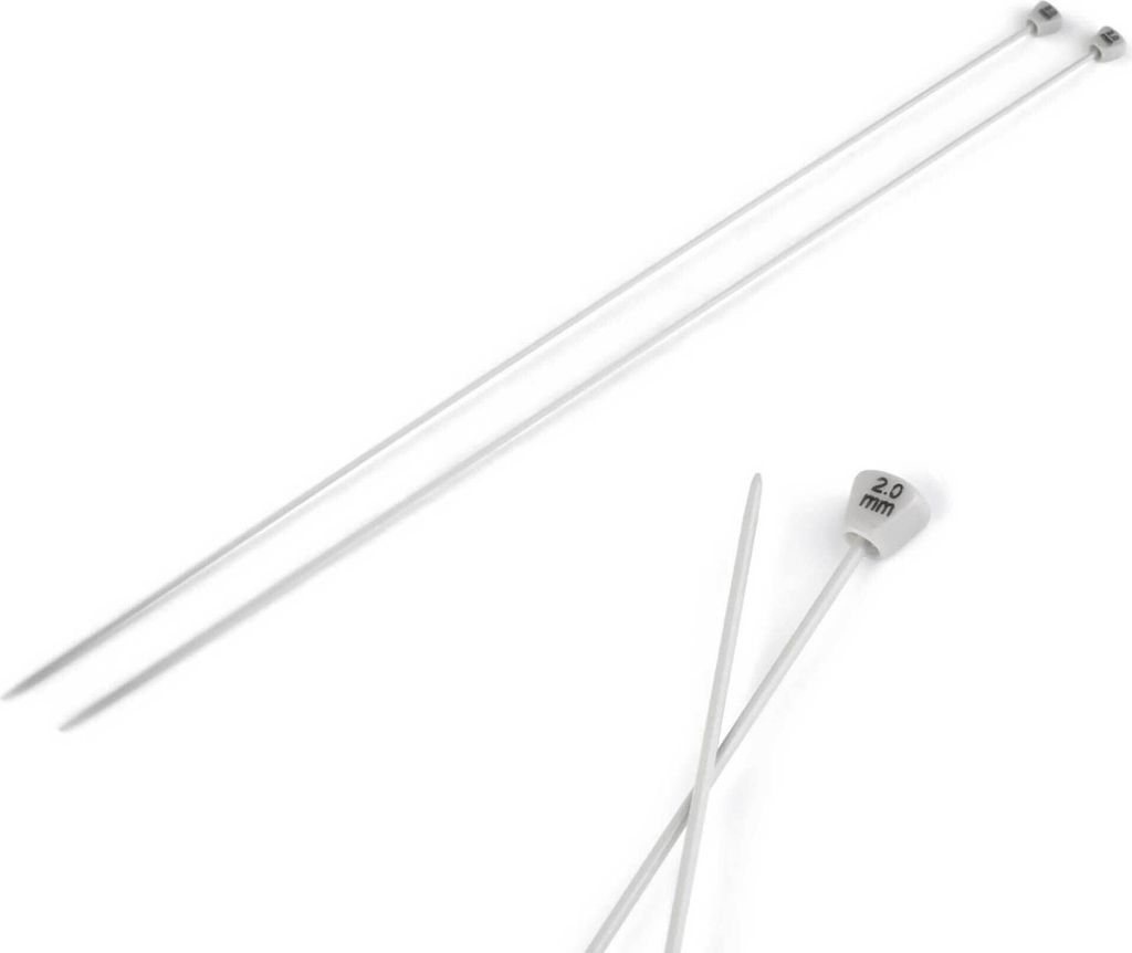 Stricknadeln Aluminium gerade 35cm Stärke 2-10 mm 1 Paar