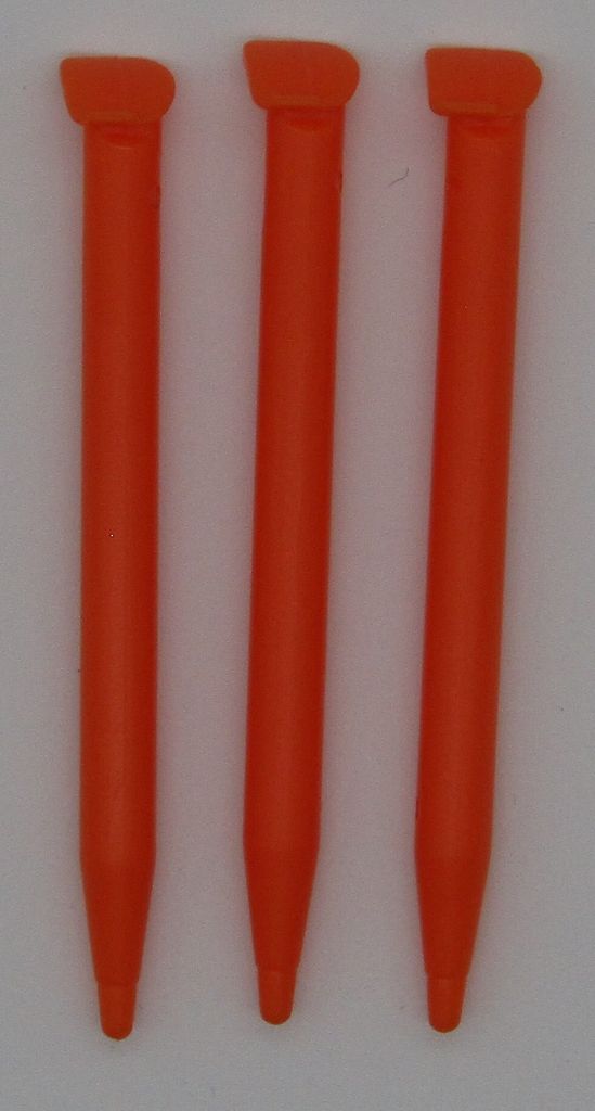 Ersatzstifte für New Nintendo 2DS XL NEU Touch Pen Stylus Drittanbieter Eingabestifte 3x Orange
