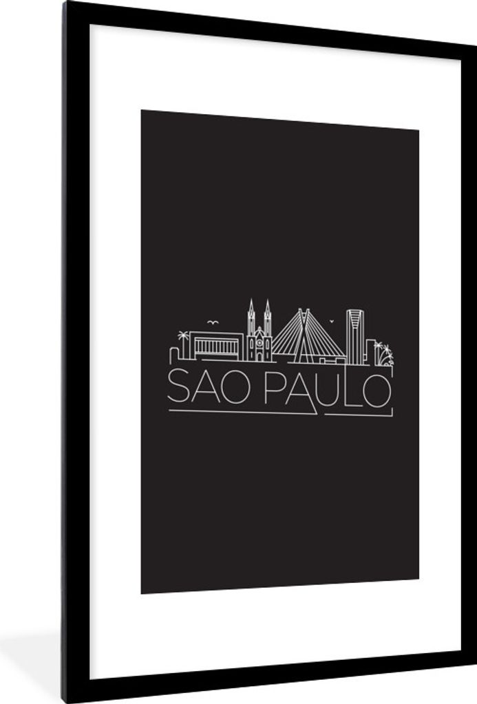 MuchoWow® MuchoWow® Gerahmtes Poster Stadtbild "Sao Paulo" Produktbild 