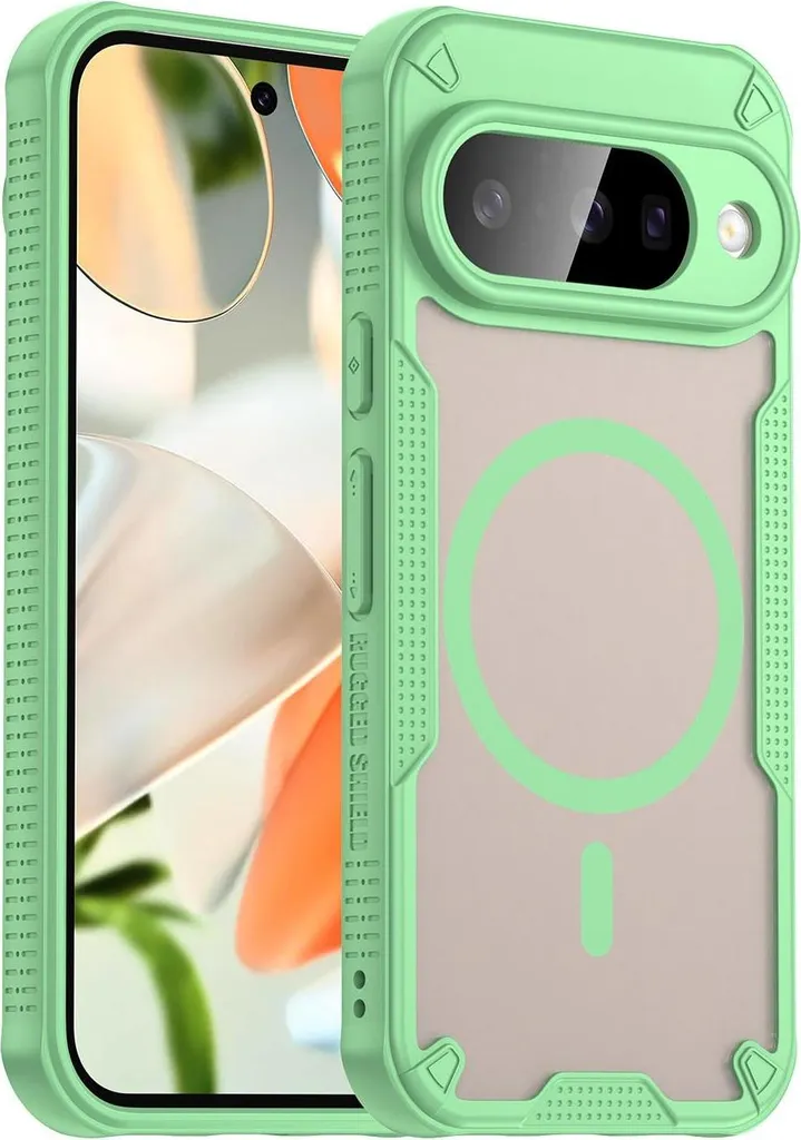 Custodia In Silicone TPU Per Google Pixel 8A, Effetto Marmo Verde Chiaro, Sottile E Antiurto, Supporta Ricarica Wireless