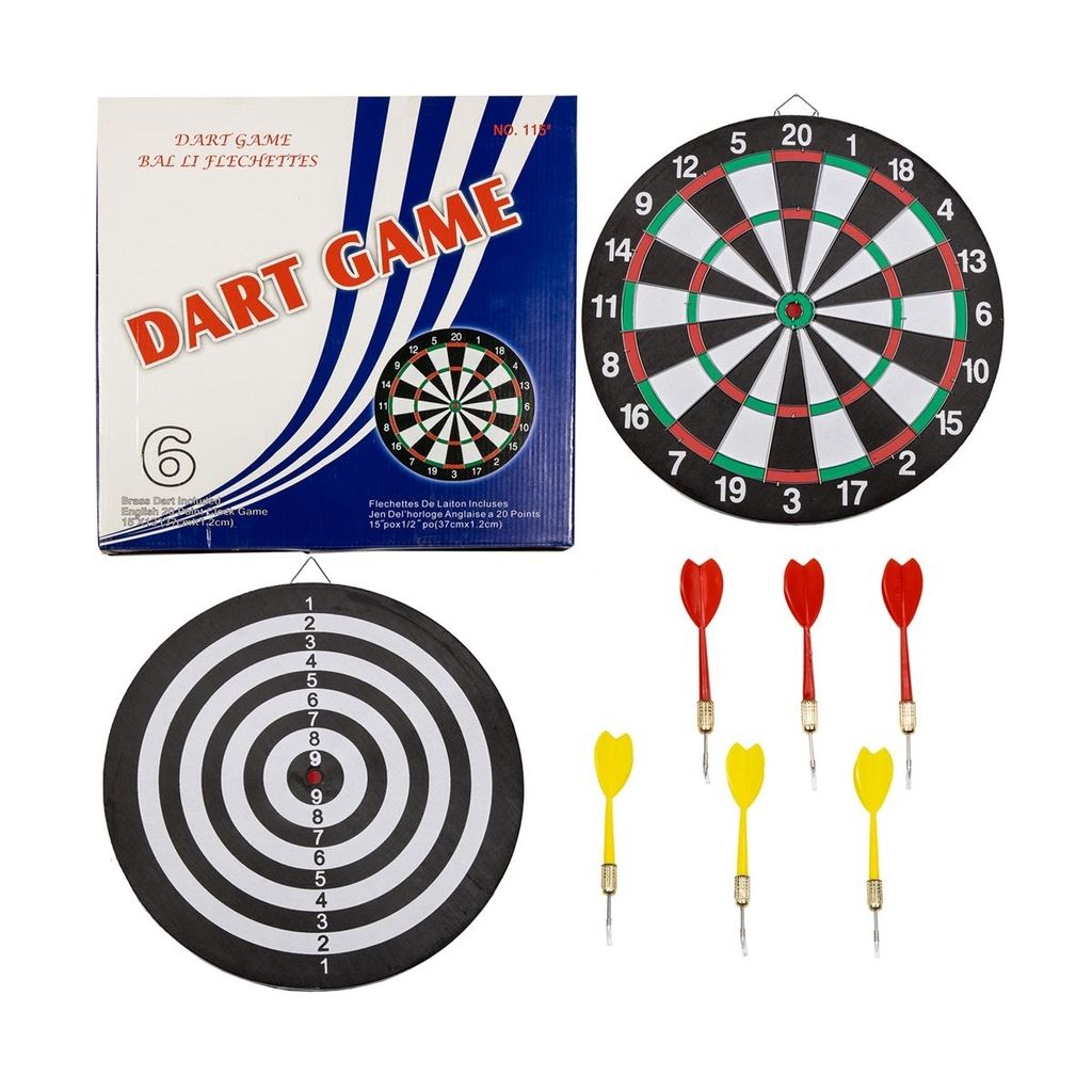 Basic Dartscheibe 37,5 cm mit 6 Darts