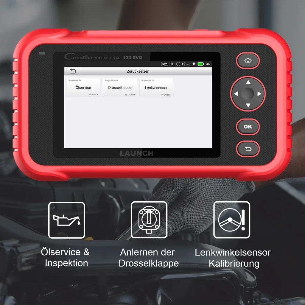 Valise de Diagnostic Automobile LAUNCH 123 EVO avec 8 Services Reset - 5