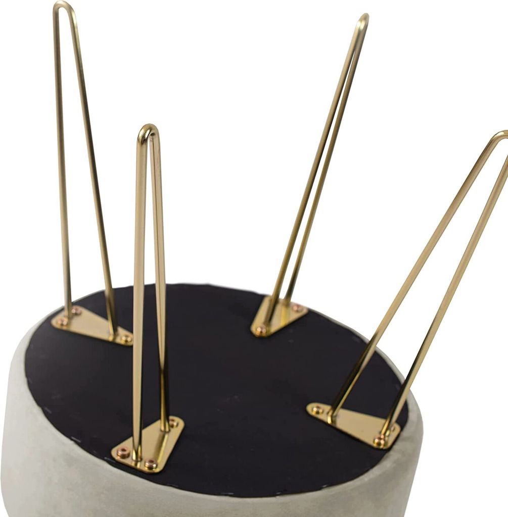 Theo Cleo Runder Sitzhocker Schminktisch Hocker Ottoman Produktbild 4