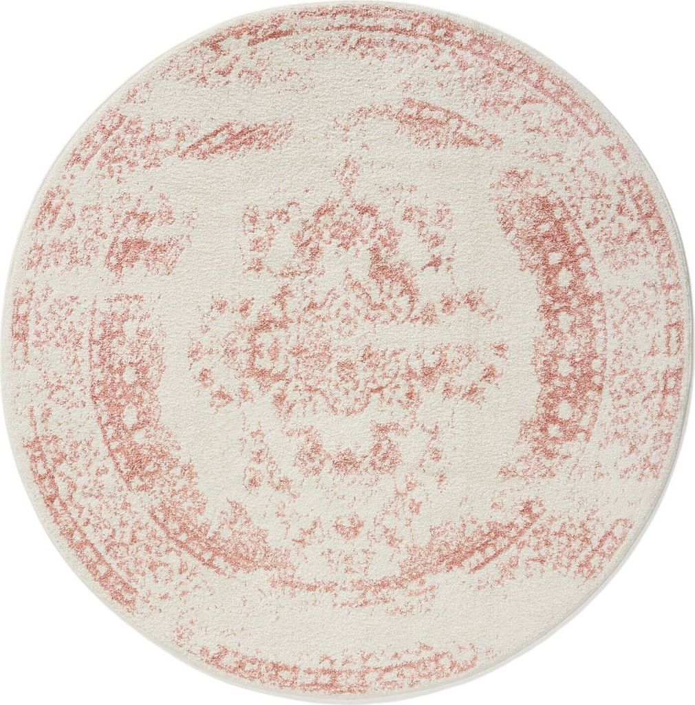 Interiyou Teppich Sintra Cream/Rosa ø 160 cm rund