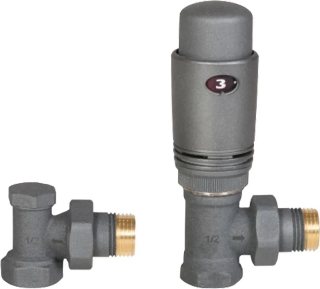 Valvole Termostatiche Angolari Grafite per Risparmio Energetico