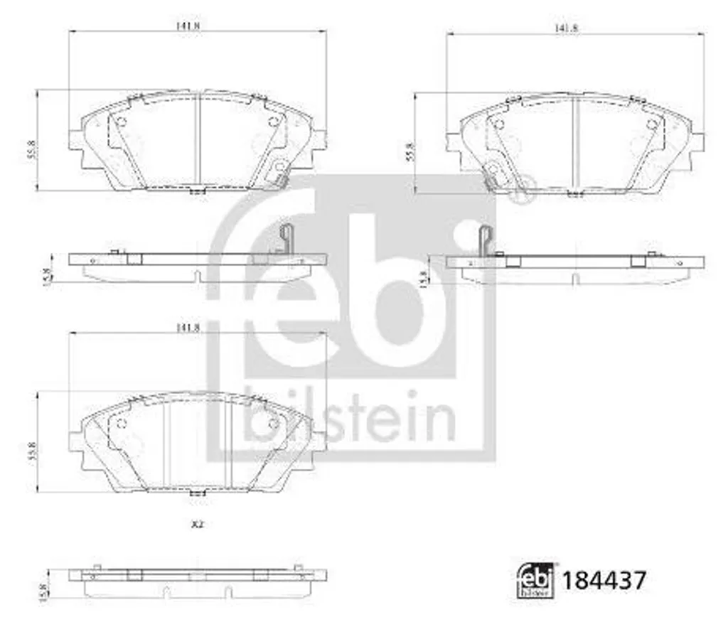 Plaquettes de frein avant Febi 184437 pour MAZDA CX-30 (DM)