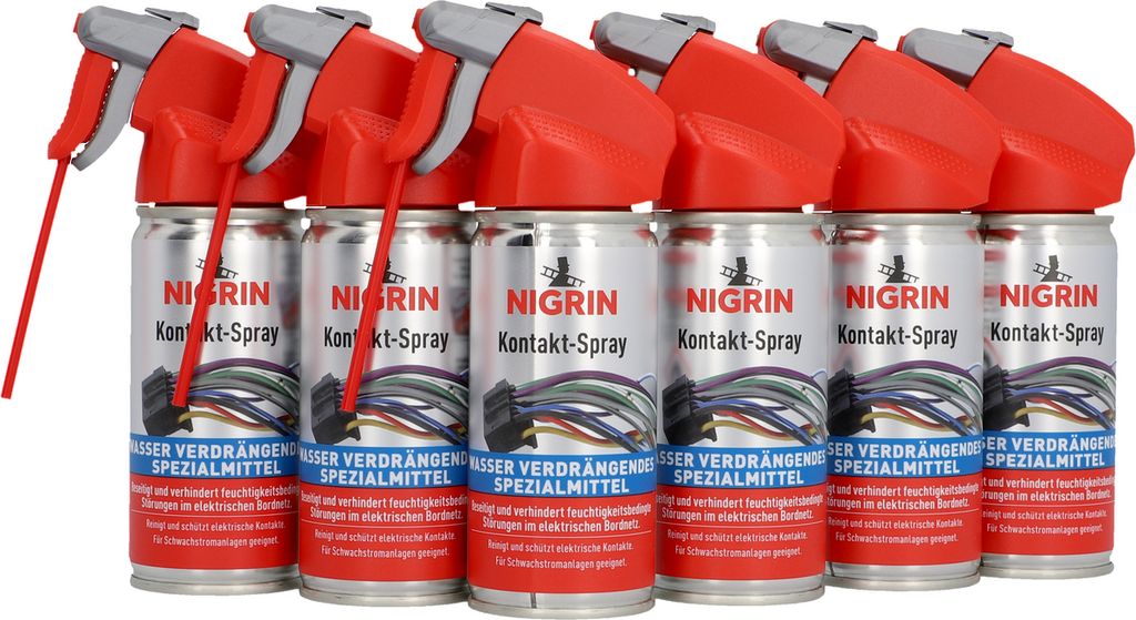NIGRIN Kontaktspray 6x 100ml für Schwachstromanlagen Produktbild 