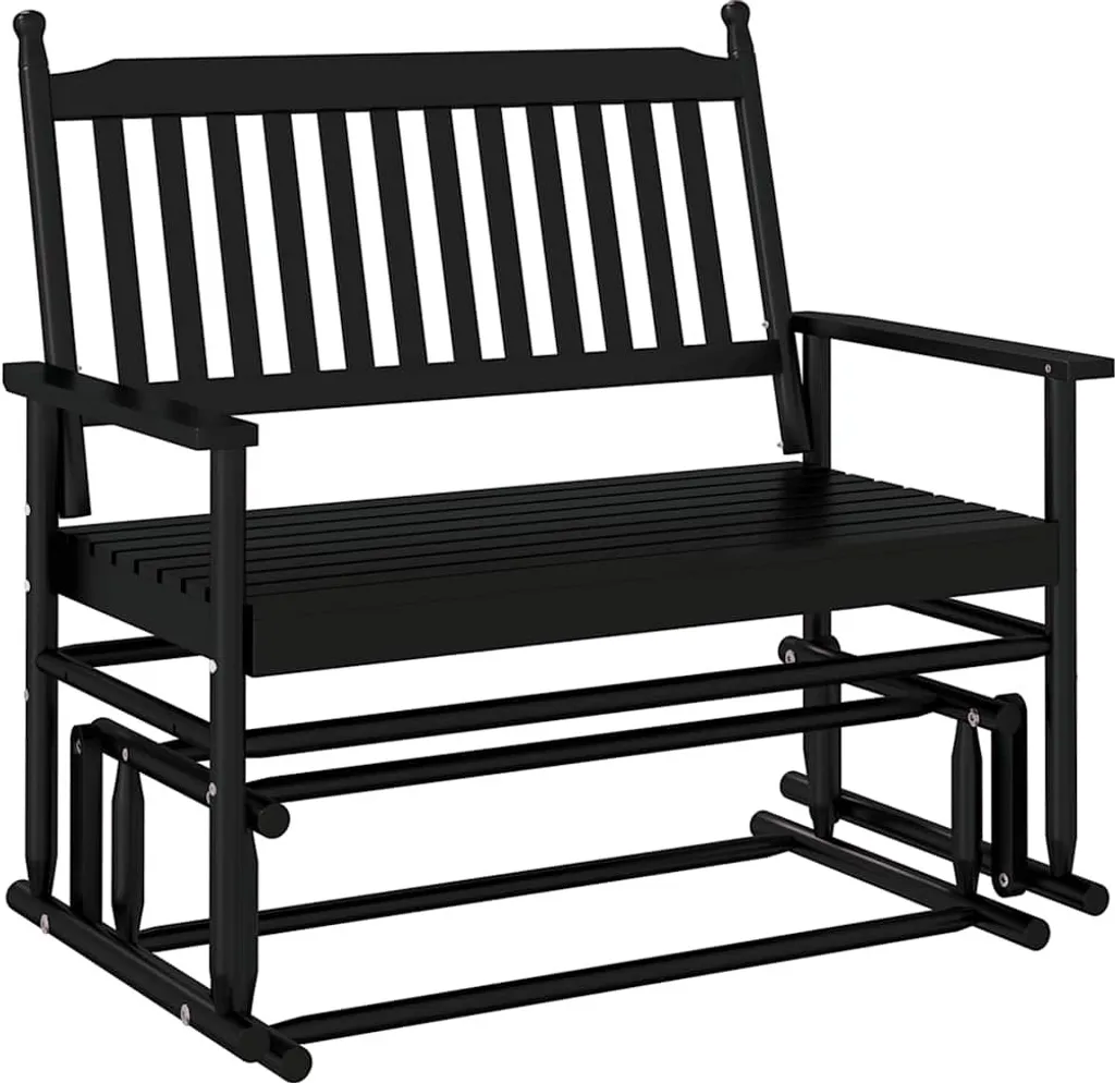 Dondolo da Giardino Nero vidaXL 118cm | Arredo Esterno Legno di Pioppo