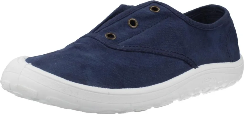 Basket Enfant Victoria Bosco Barefoot Bleu pour l'École et les Jeux