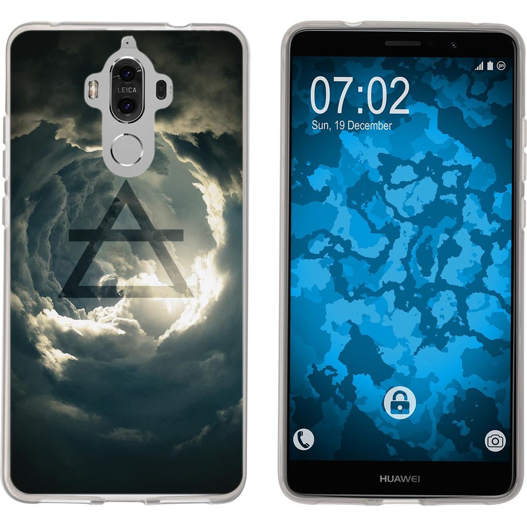 PhoneNatic Case kompatibel mit Huawei Mate 9 Silikon-Hülle Element Luft M1