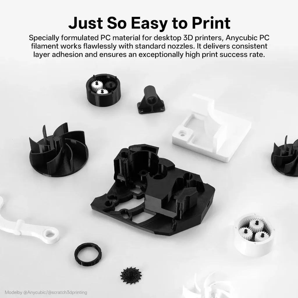 Filament PC polycarbonate anti-casse pour impression 3D durable 1kg