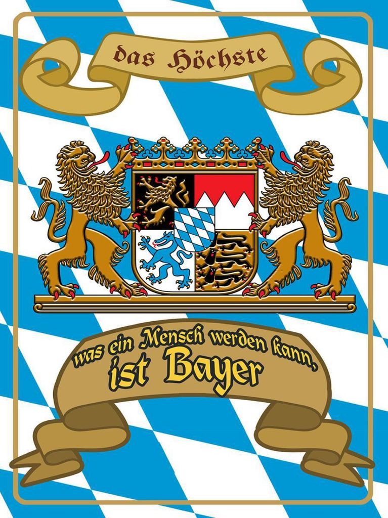 vianmo Holzschild 40x30 cm höchste was Mensch werden Bayer