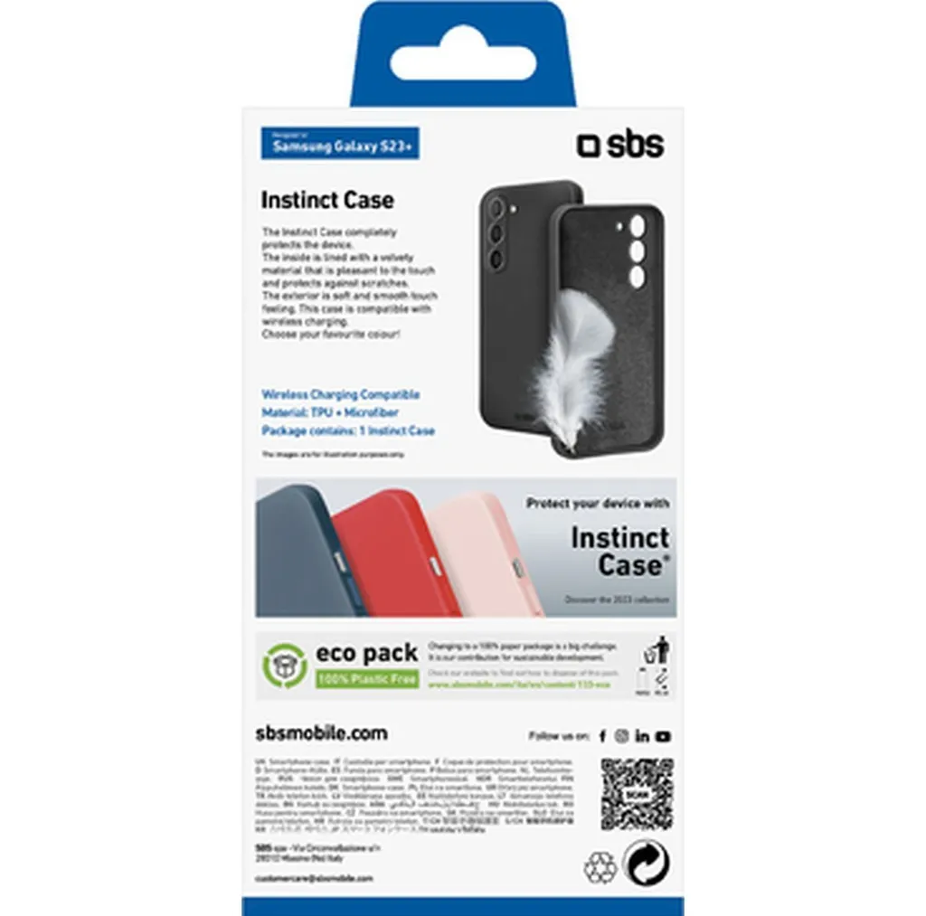 SBS Cover Instinct Samsung Galaxy S23 Plus Custodia Nera Protezione Morbida - 4