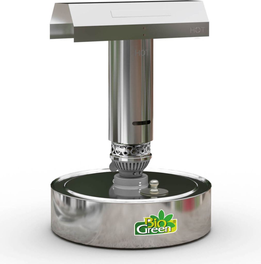 BioGreen Paraffin Gewächshausheizung "Warmax Power 4" aus Edelstahl 300 Watt - 40 % längere Brenndauer