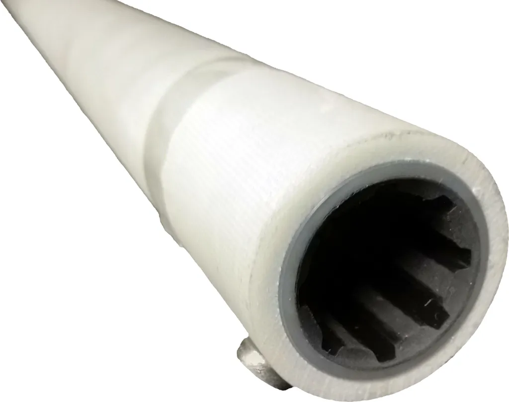 Tube de transmission PRV 1200 mm et son palier caoutchouc de 25 mm