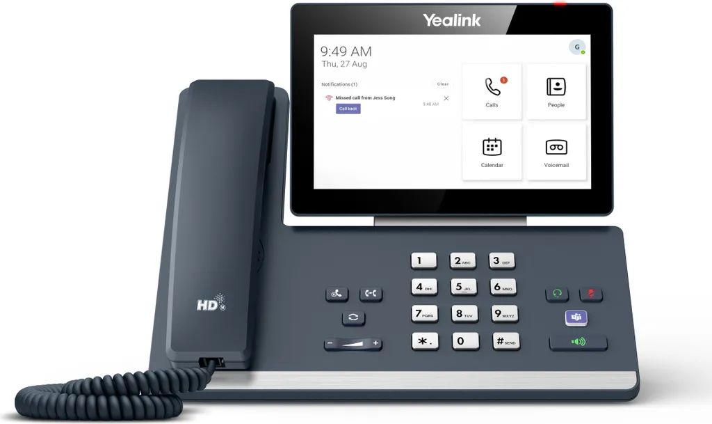 Téléphone VoIP Yealink MP58 pour Microsoft Teams avec connectivité sans fil