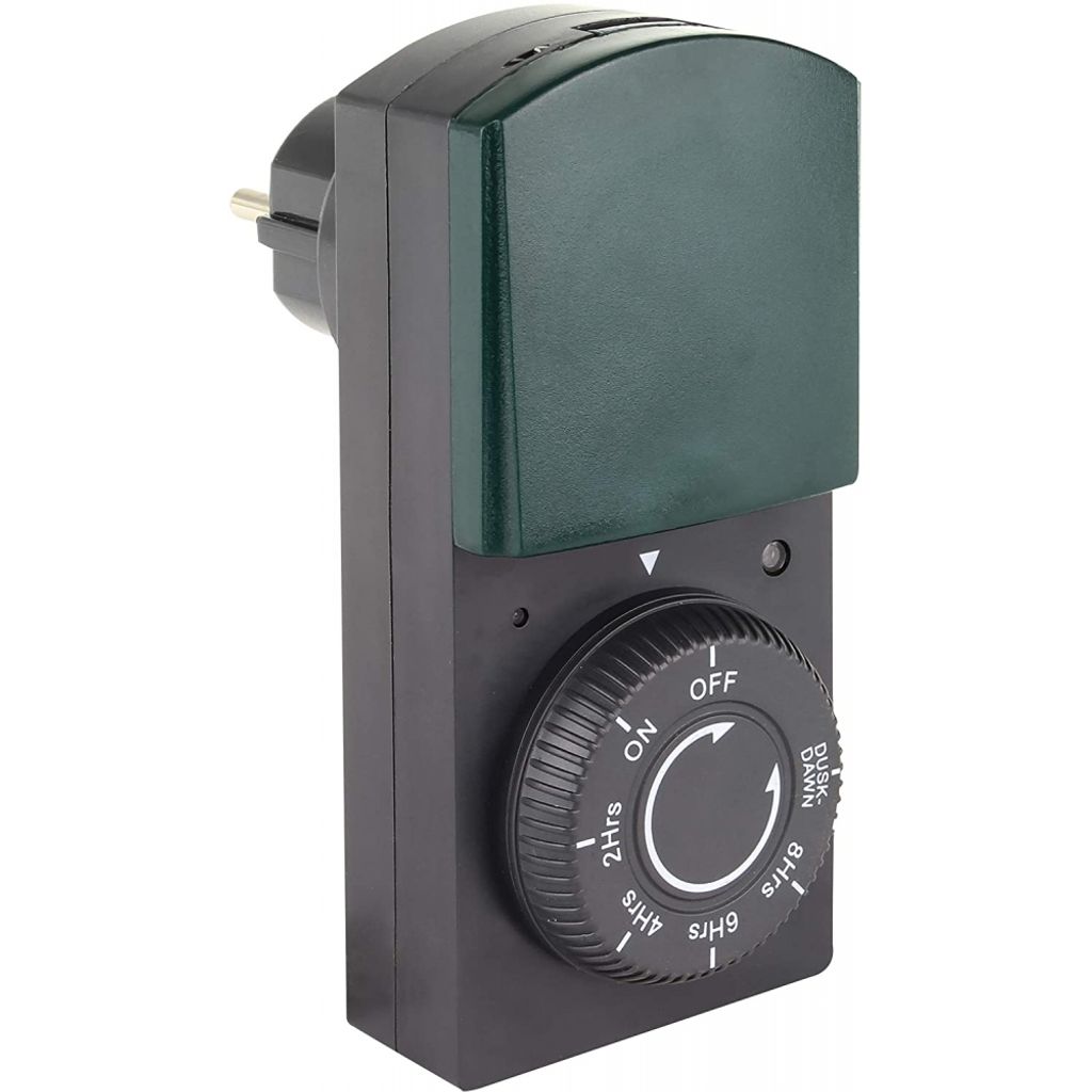 REV Zeitschaltuhr mechanisch IP44 schwarz-grün