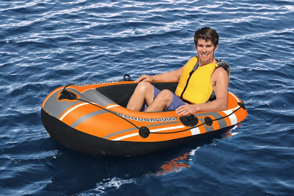 Bateau gonflable robuste 155x93cm avec valves sécurité et PVC épais - 38