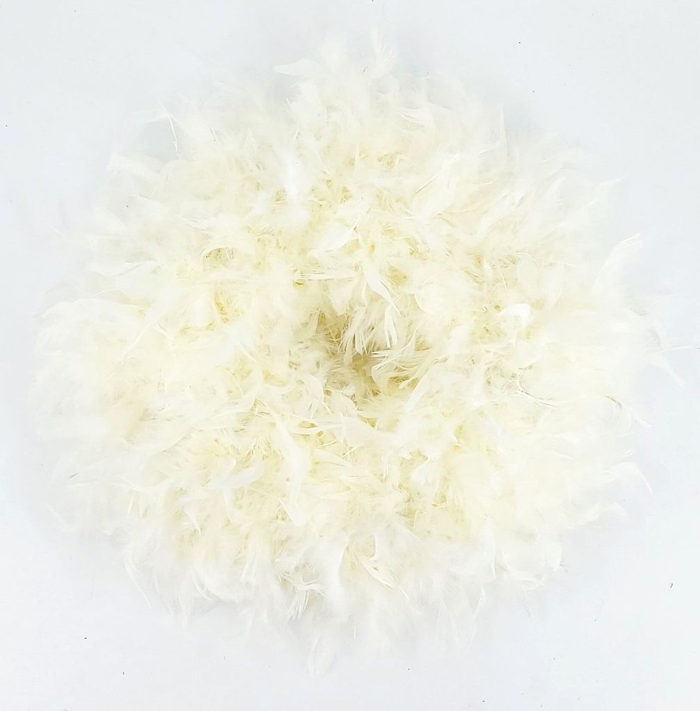 Federkranz Dekokranz FEDERN creme weiß off white D. 35-40cm CreaFlor Home