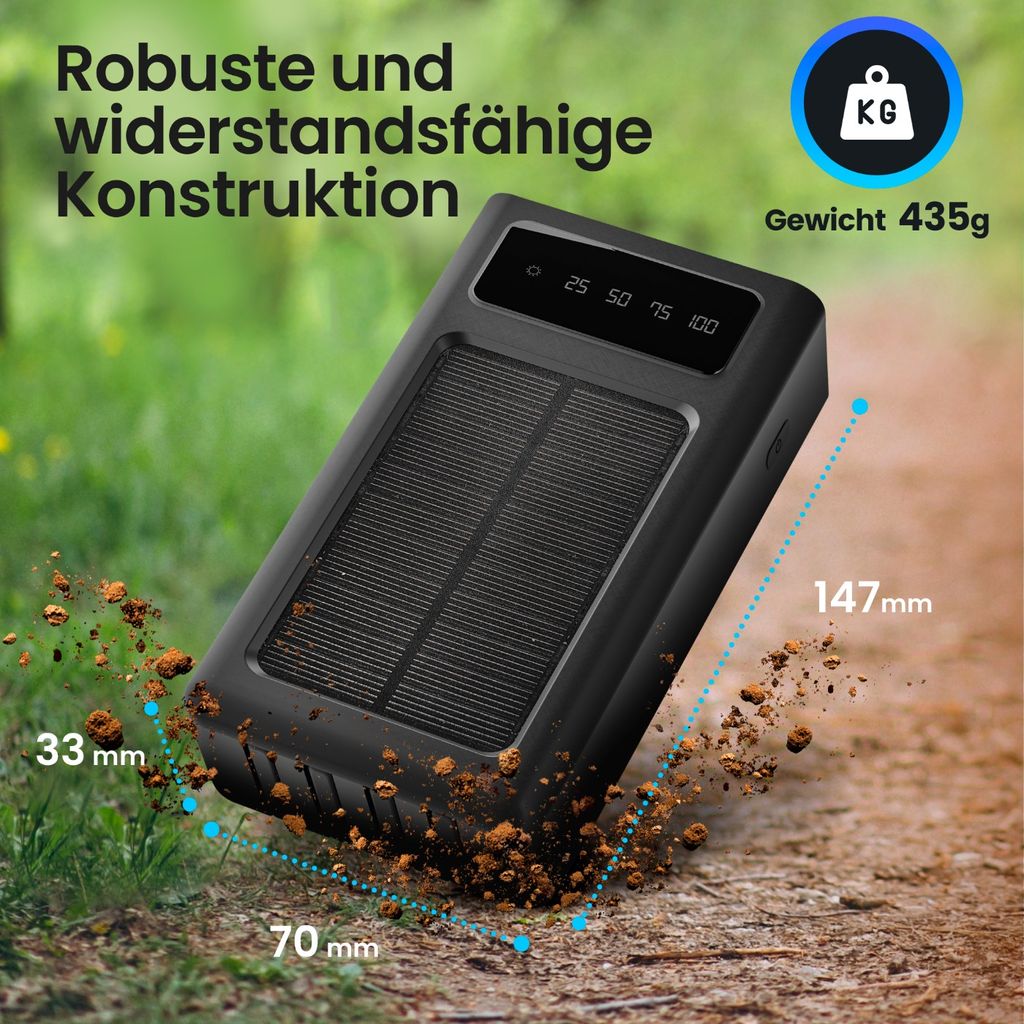 Extralink EPB-092 20000mAh Černá | Power banka | Solární Obrázek produktu 8