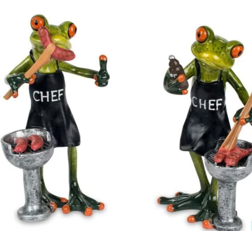 717023 Figurine décorative grenouille avec grille formano Image du produit 