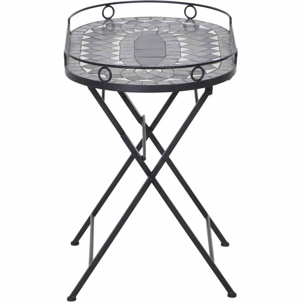 Table de service Como GARDAMO anthracite avec roues multidirection