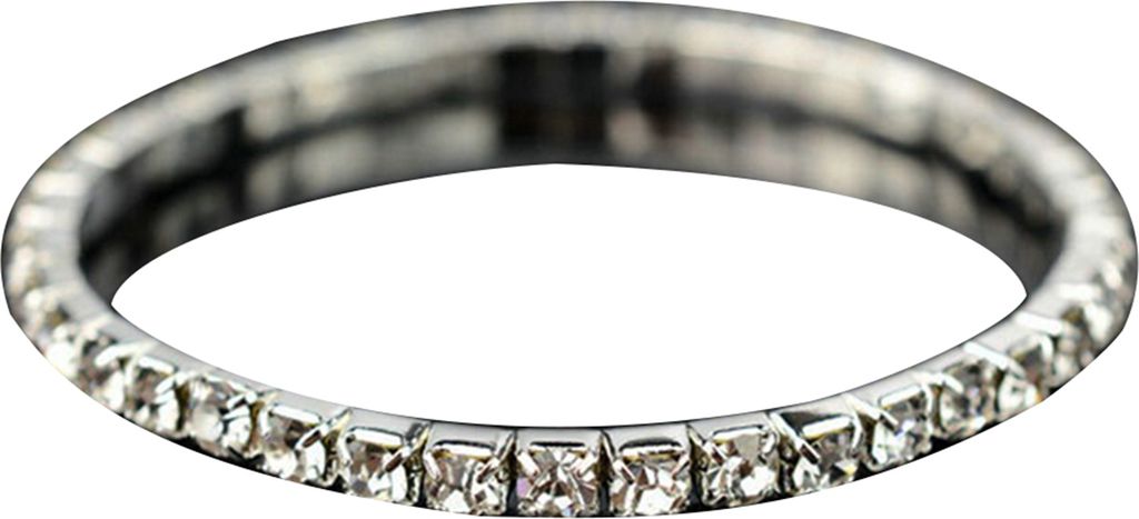 Armband mit Strass-Design, elastische Legierung, modisches Handtragearmband für den täglichen Gebrauch-1 Reihe