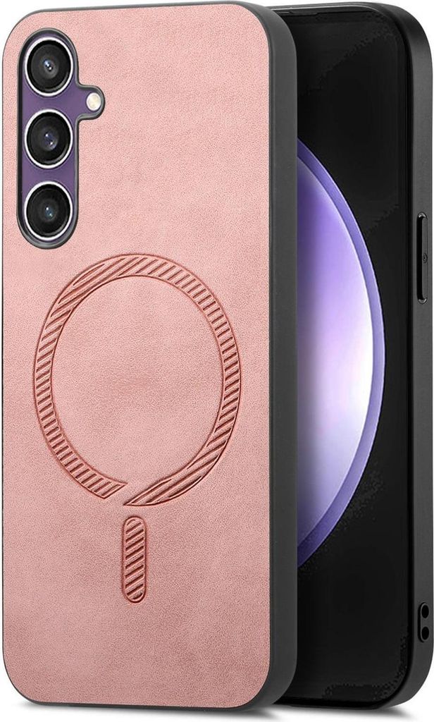 MagSafe Hülle für Samsung Galaxy S24 FE - Phonesta Retro Back Cover - Rosa