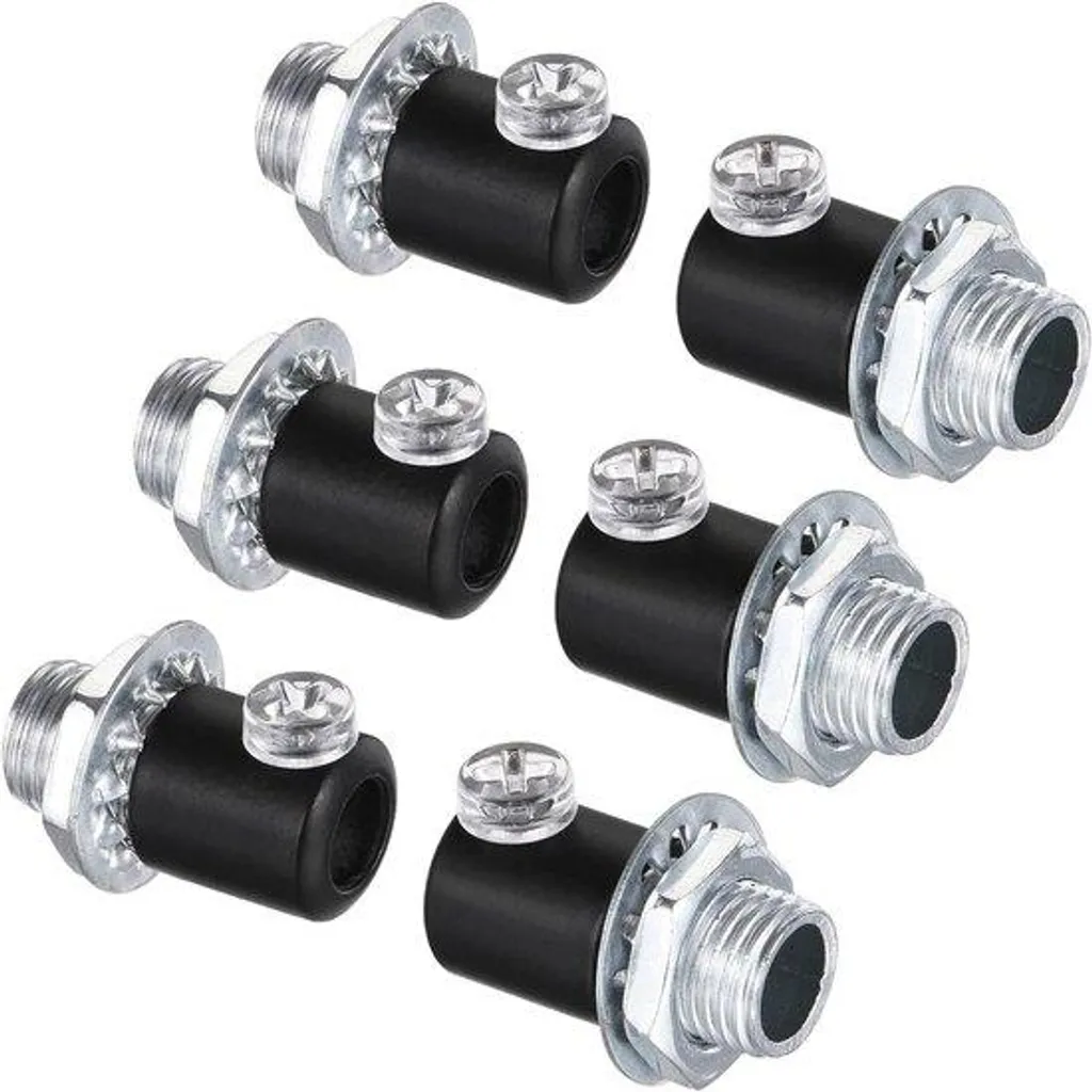 Serre-câble métallique noir pour fixation et isolation électrique - 6 pcss