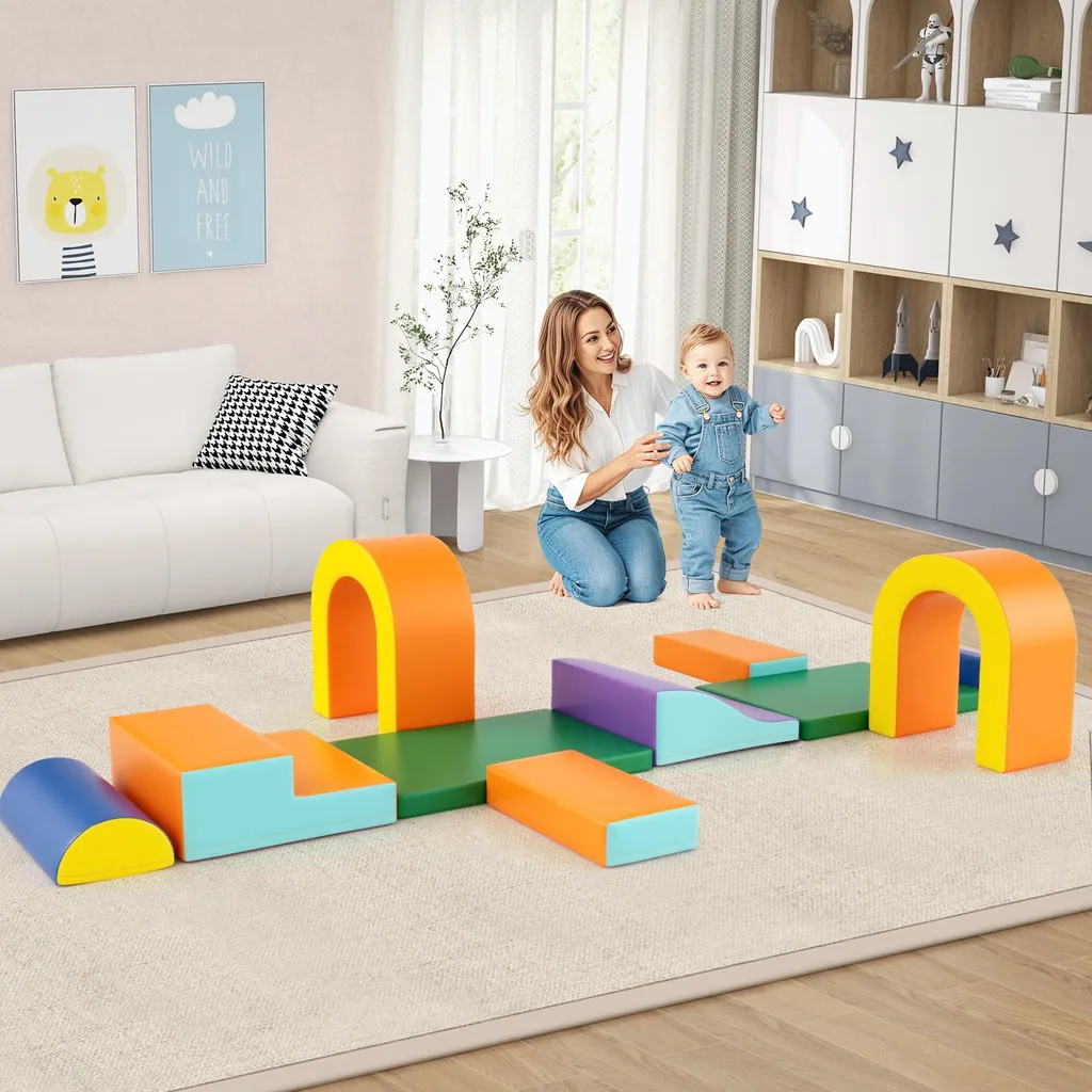 Blocs en Mousse Sécurisés pour Éviter les Chocs lors des Jeux de Bébé - 7